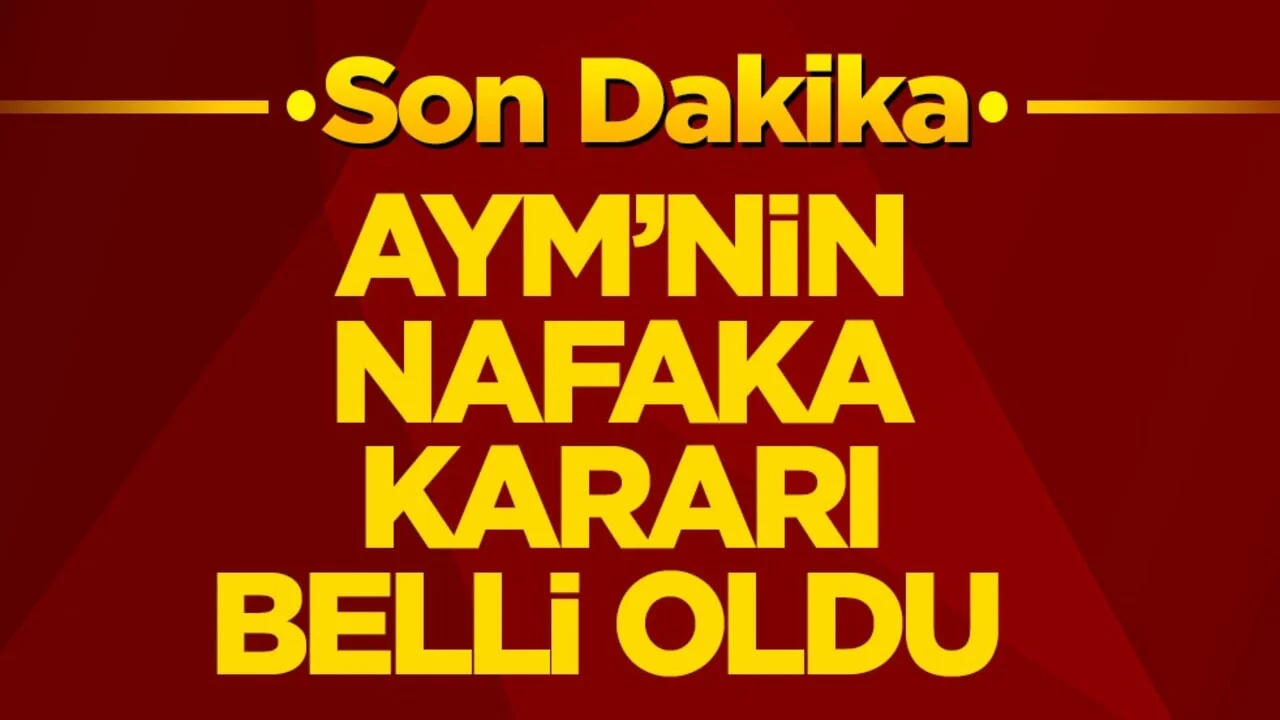 AYM’nin nafaka kararı belli oldu