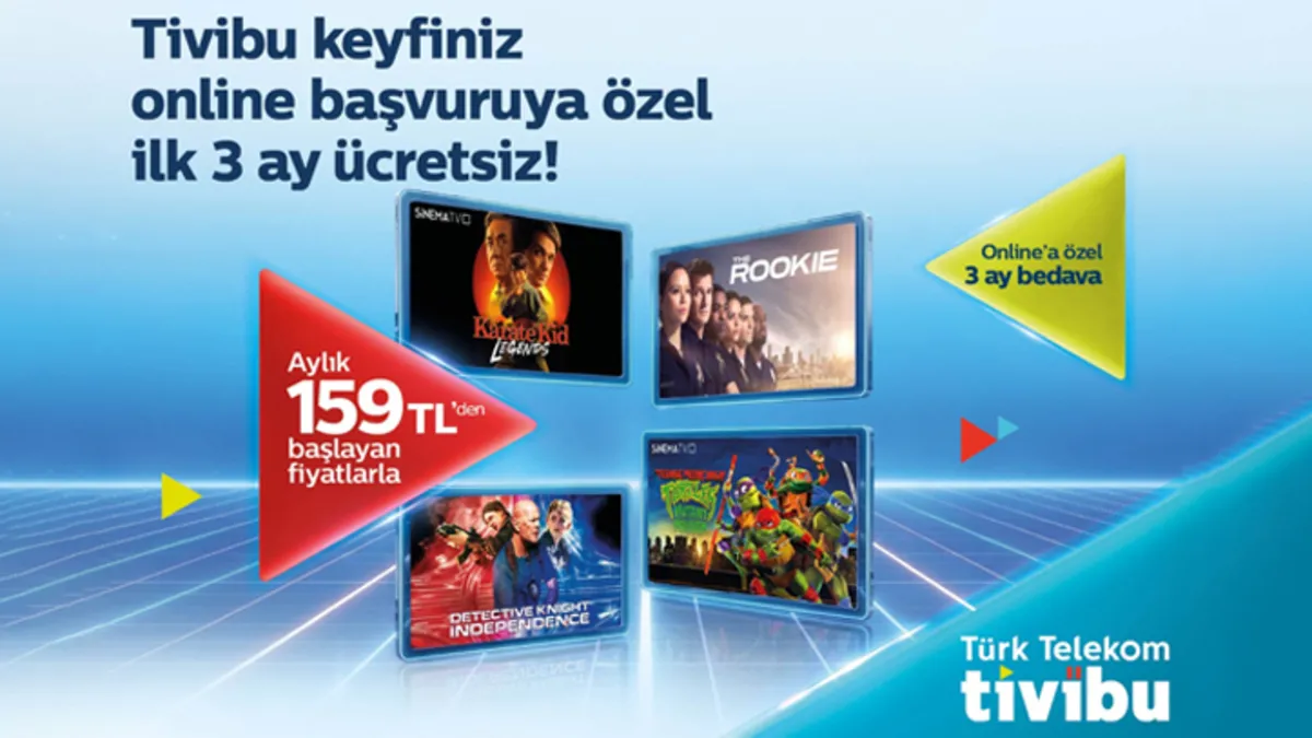 Tivibu’dan yeni müşterilere özel ilk 3 ay ücretsiz eğlence paketi