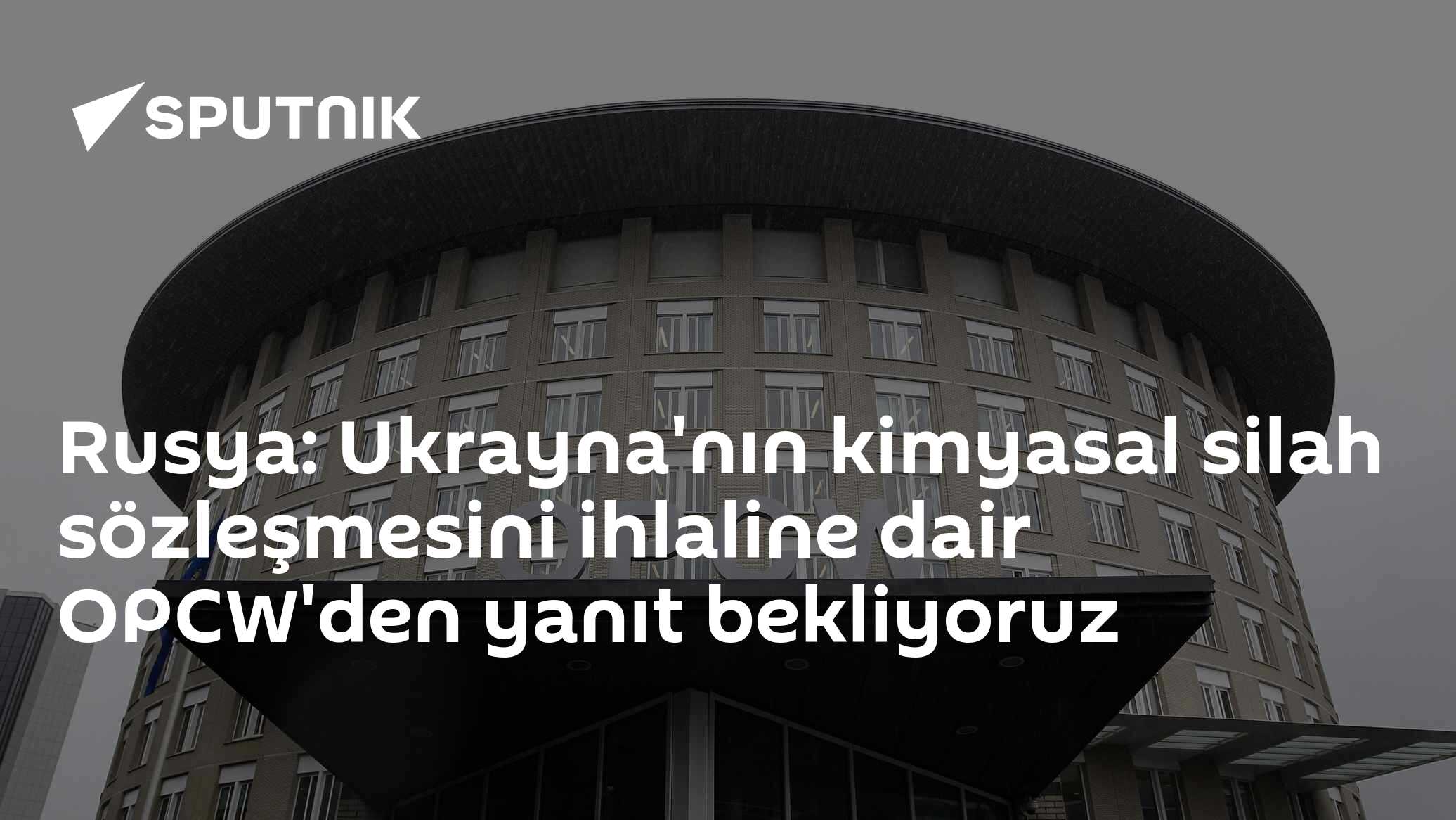 Rusya: Ukrayna'nın kimyasal silah sözleşmesini ihlaline dair OPCW'den yanıt bekliyoruz