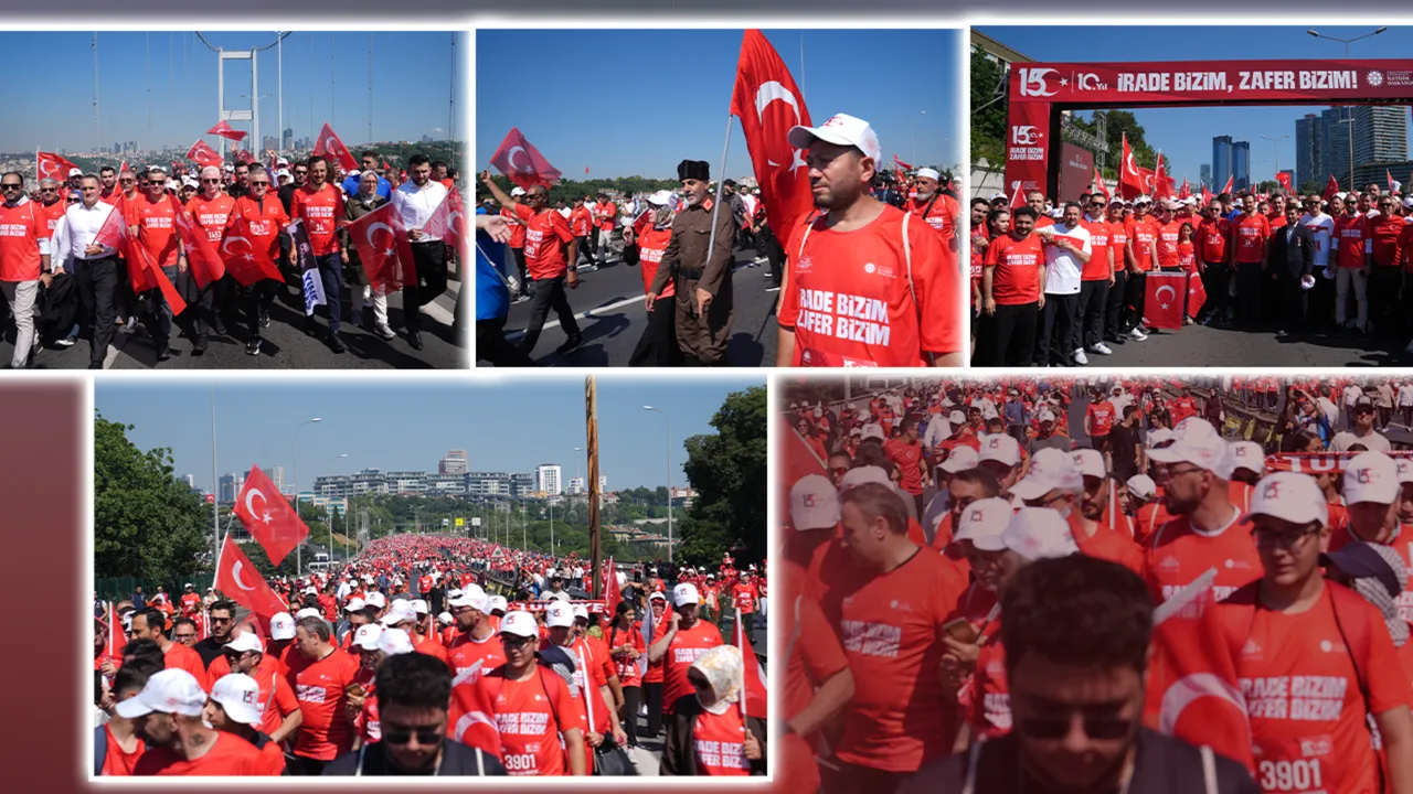 Binlerce kişi, tek yürek! 15 Temmuz Şehitler Köprüsü doldu taştı
