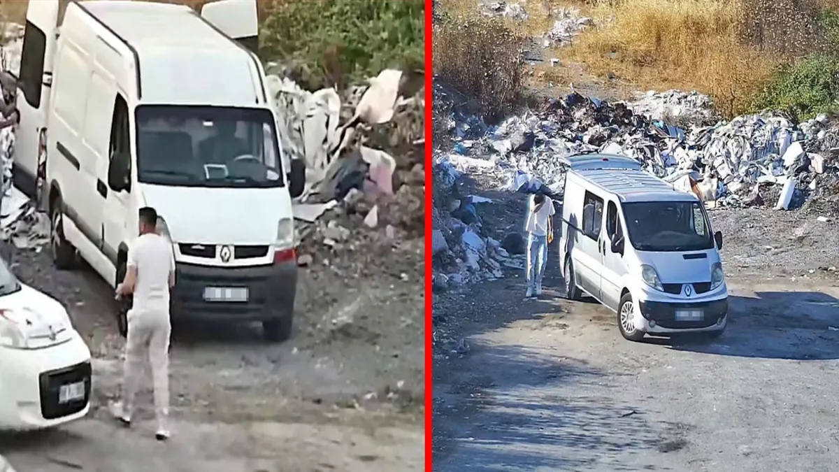 Avcılar'da boş araziye kaçak moloz döken 2 araç sahibine ağır fatura kesildi!