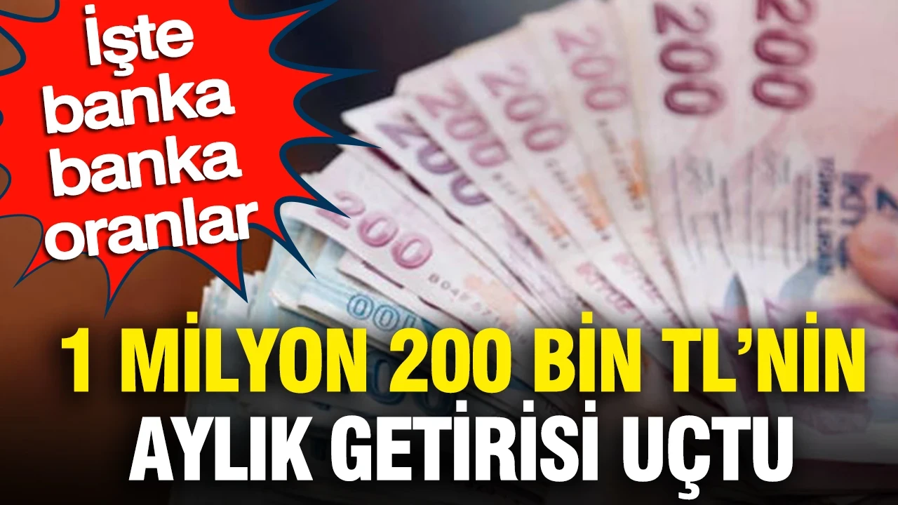 1 milyon 200 bin TL’nin mevduat faizi aylık getirisi uçtu: İşte banka banka oranlar