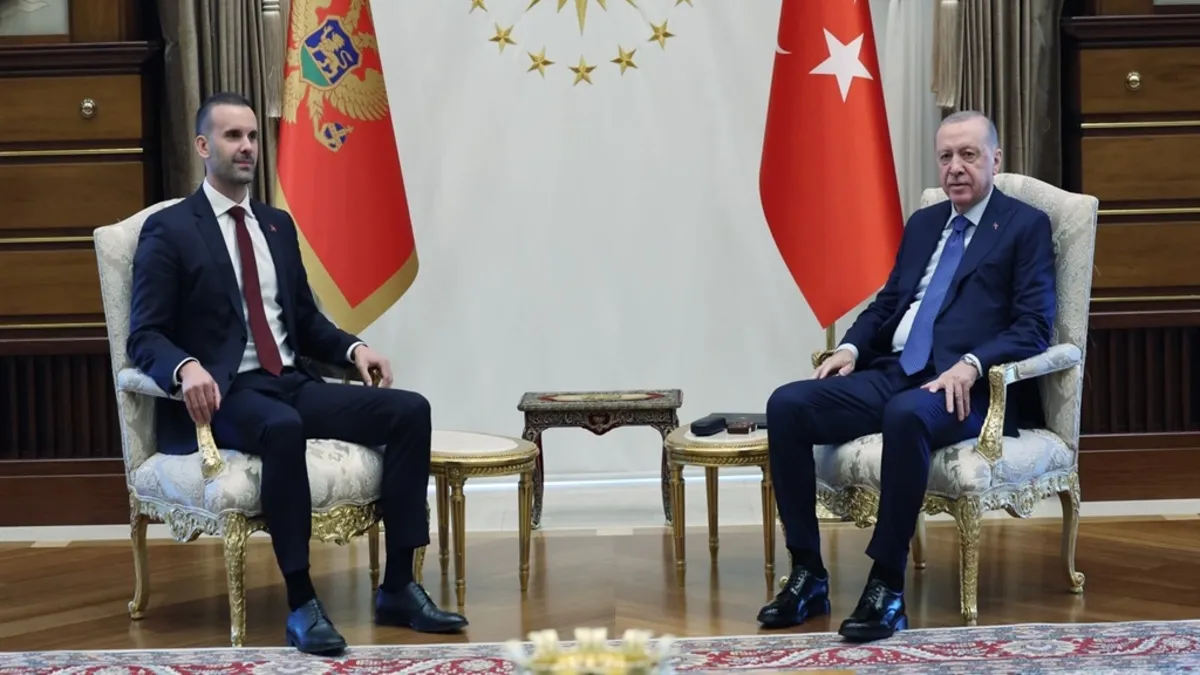 Başkan Recep Tayyip Erdoğan Karadağ Başbakanı Milojko Spajic'i kabul etti