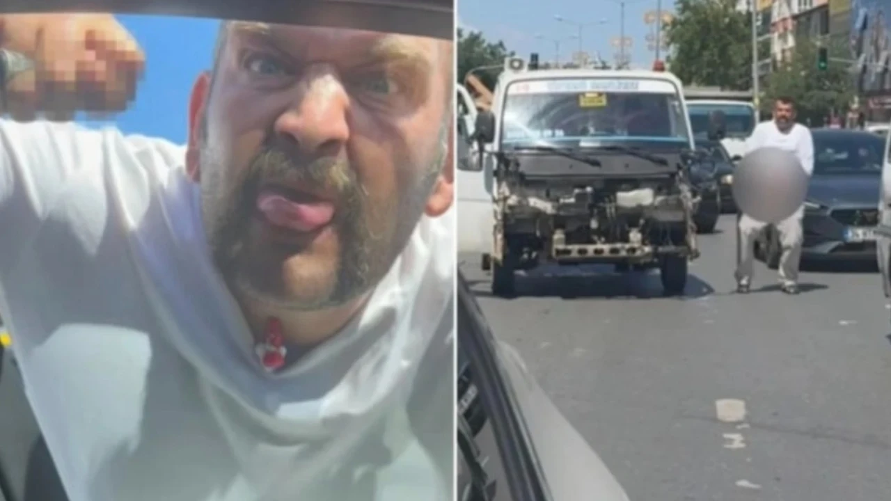 Trafikte iğrenç hareket! Karşısındaki sürücü şoke oldu...