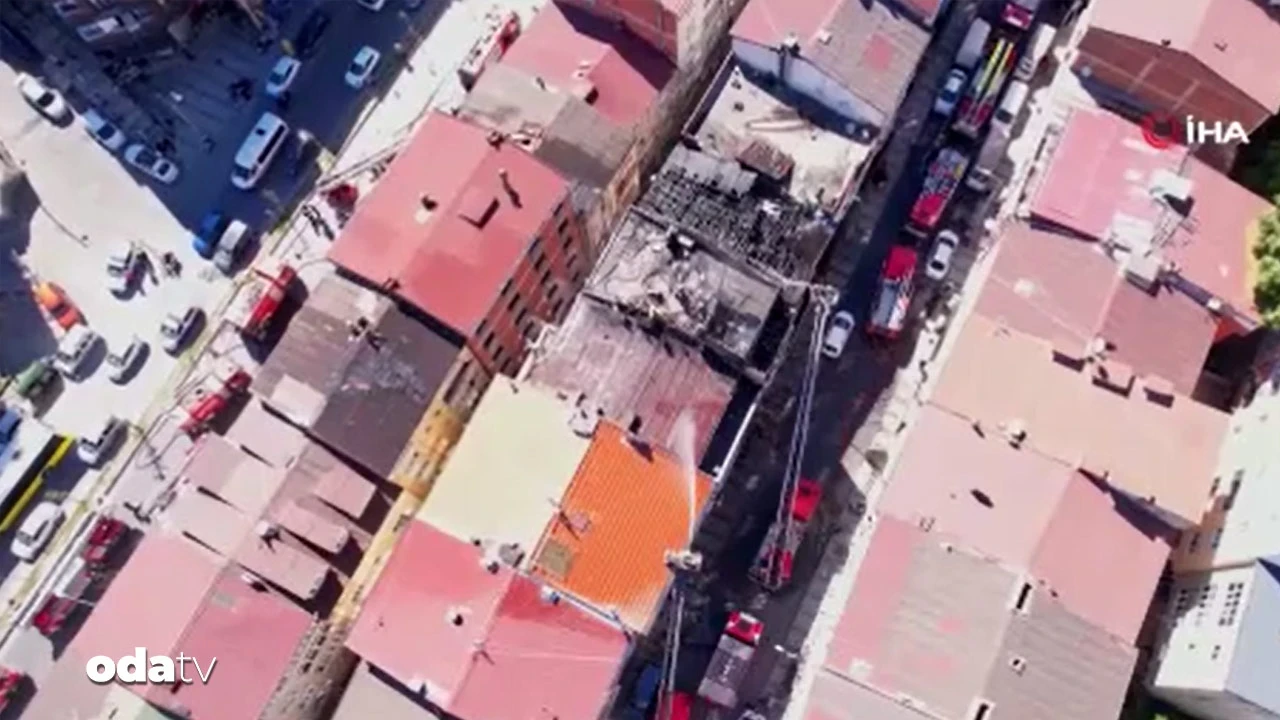 Sultangazi’de korkutan yangın: Dronla görüntülendi