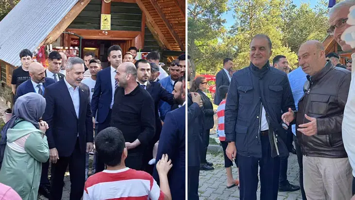 Dışişleri Bakanı Hakan Fidan ve AK Parti Sözcüsü Ömer Çelik Bolu’da vatandaşlarla buluştu