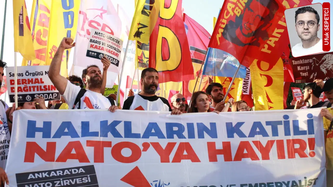İstanbul'da NATO protestosu: AKM önünden Dolmabahçe'ye yürüdüler