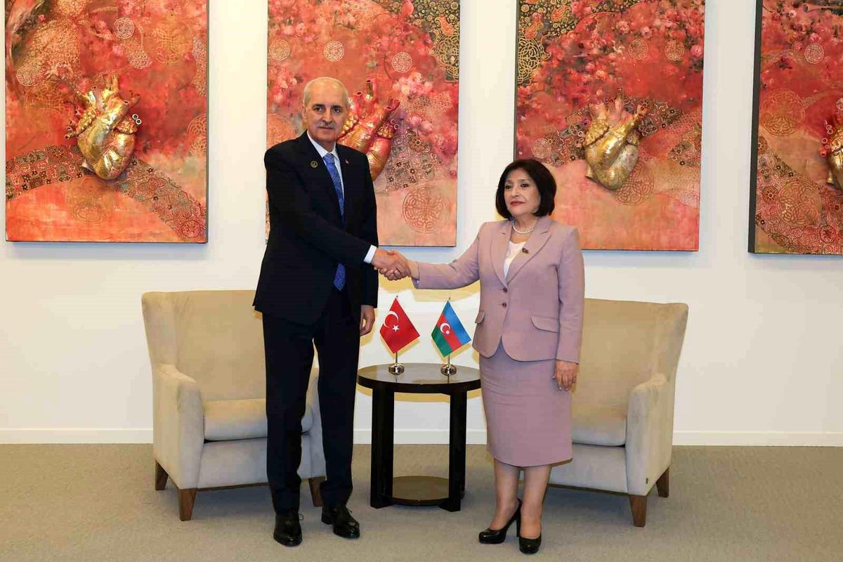 TBMM Başkanı Kurtulmuş, Azerbaycan Milli Meclisi Başkanı Gafarova ile görüştü