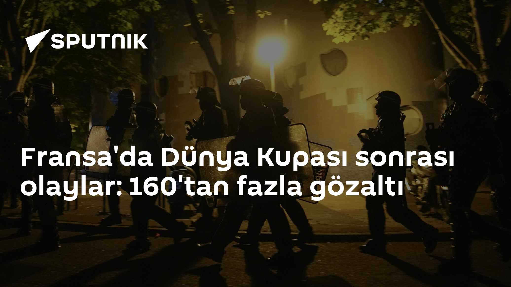 Fransa'da Dünya Kupası sonrası olaylar: 160'tan fazla gözaltı
