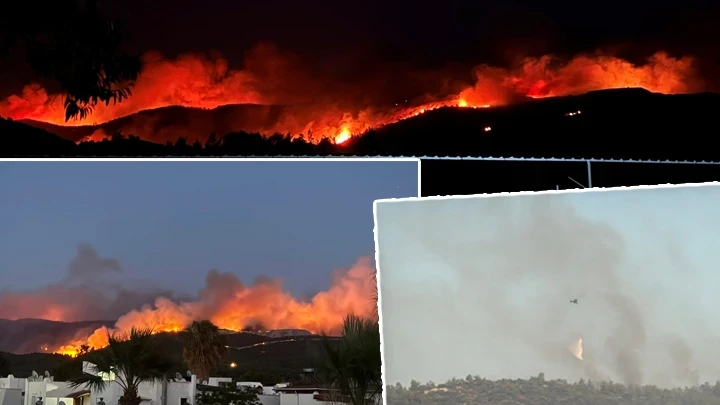 Milas'ta orman yangını! Havadan müdahale yeniden başladı... Vali Bıyık: 1120 vatandaşımızı güvenli alanlara tahliye ettik