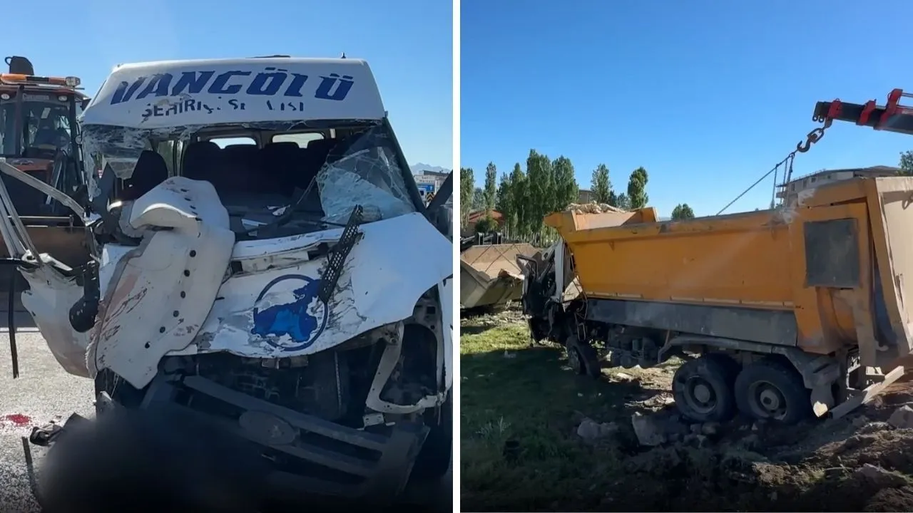 Yüksekova'da feci kaza! Yolcu minibüsü ile kamyon çarpıştı: Ölü ve yaralılar var