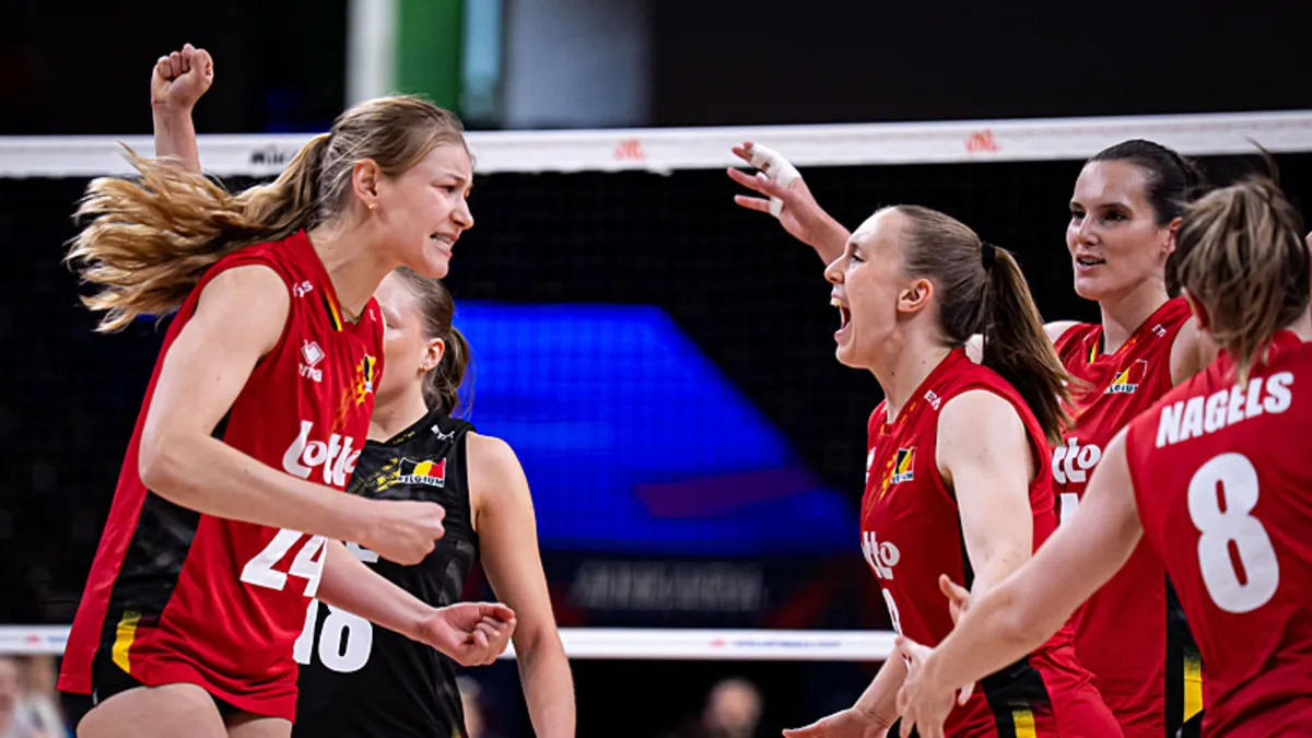Voleybol Kadınlar Milletler Ligi'nde Belçika, Fransa'yı devirdi