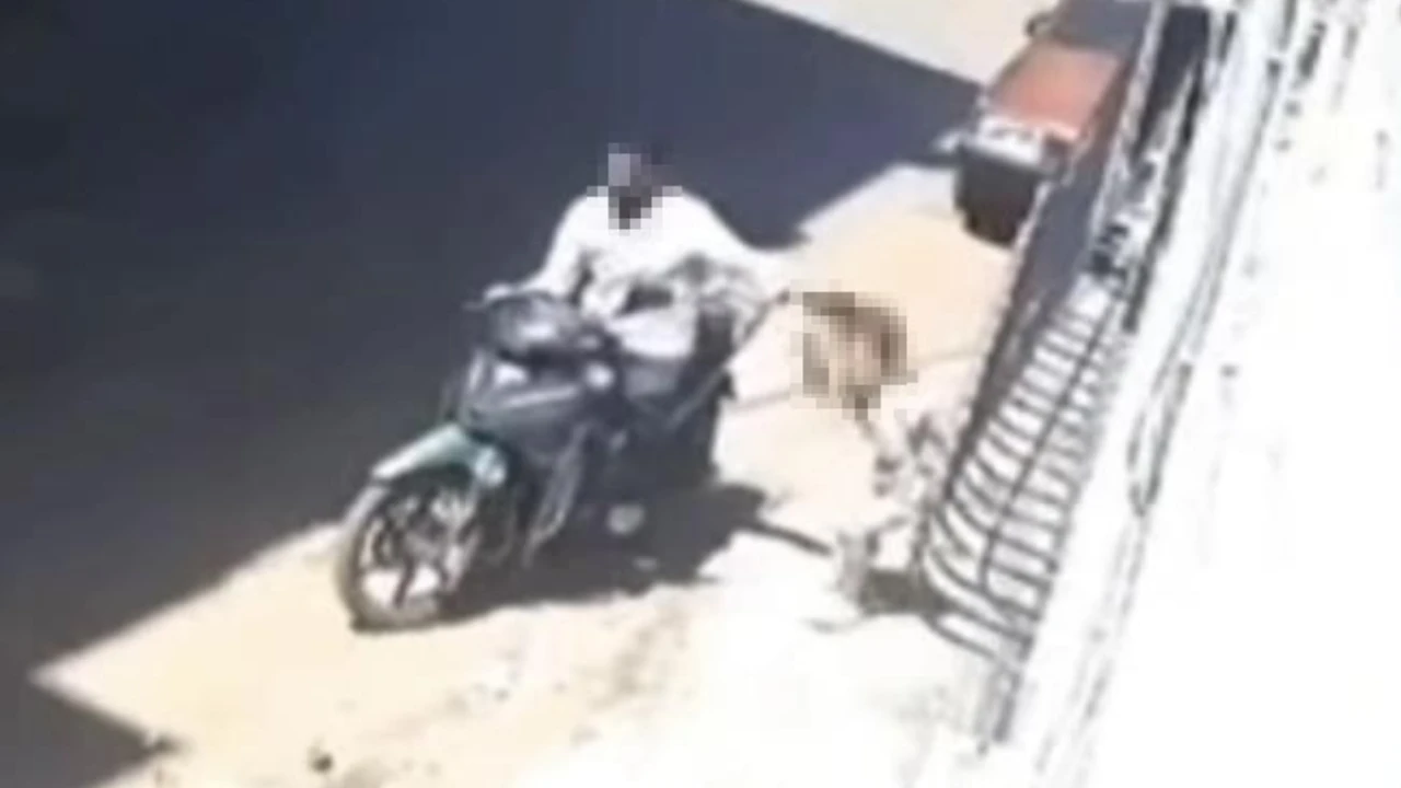 Gaziantep'te cani baba, kızını önce darbetti sonra motorun arkasından sürükledi!
