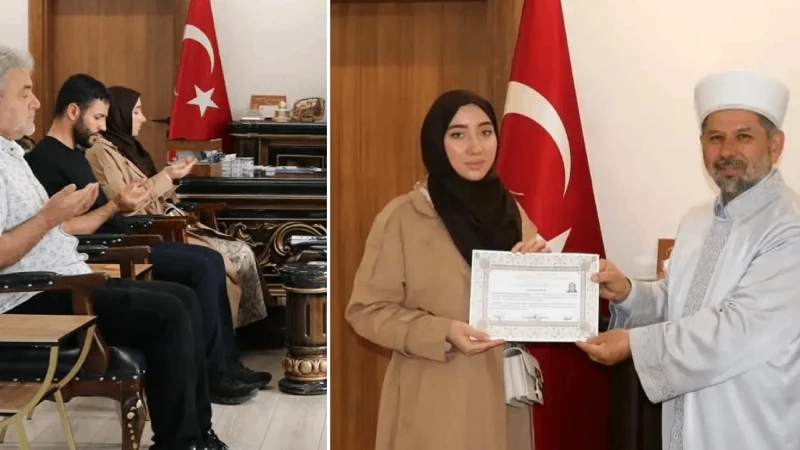 Mardin'de duygu dolu ihtida: Müslüman olup Zehra ismini aldı