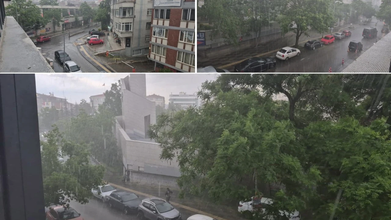 Ankara’da dolu yağışı etkili oldu
