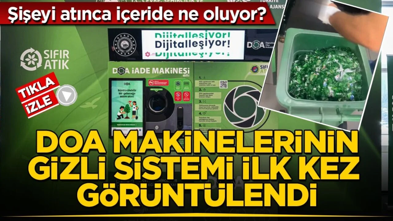 Şişeyi atınca içeride ne oluyor? DOA makinelerinin gizli sistemi ilk kez görüntülendi