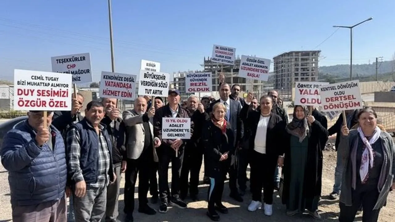 Uzundere kentsel dönüşüm mağdurlarından İZBB Başkanı Tugay’a tepki