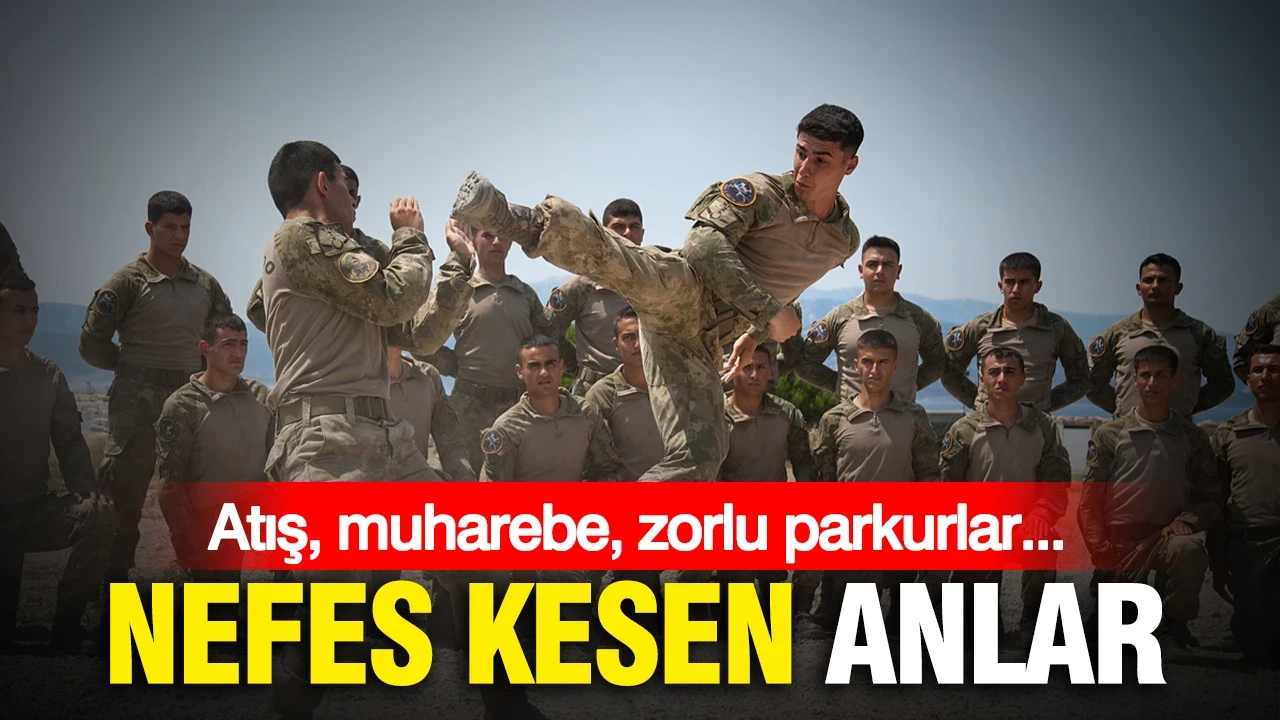 Atış, muharebe, zorlu parkurlar... İzmir'de nefes kesen anlar
