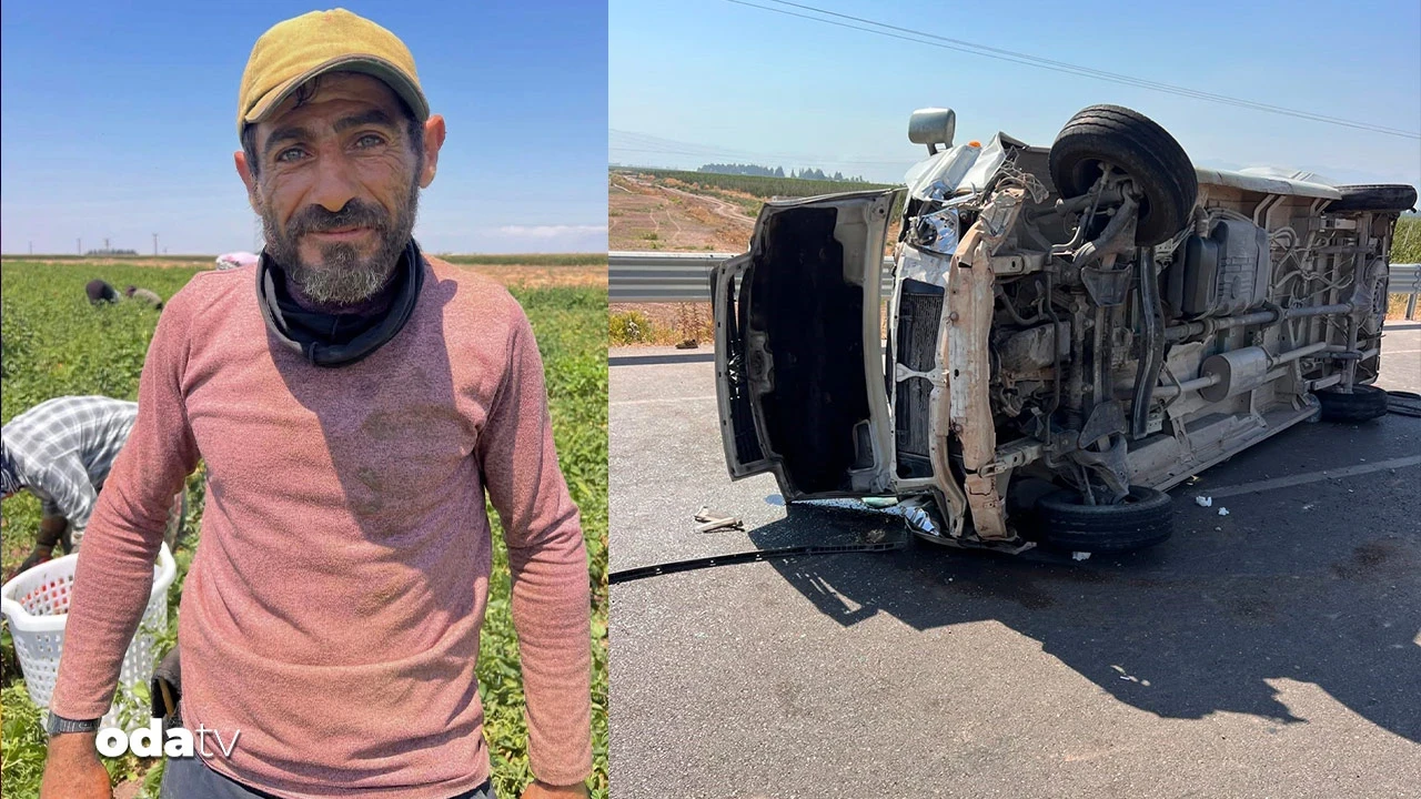 Tarım işçisinin acı ölümü: Minibüs devrildi