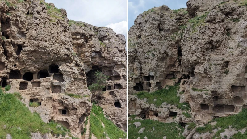 Binlerce yıllık doğal mimari: Sivas’ın mağara apartmanları dikkat çekiyor