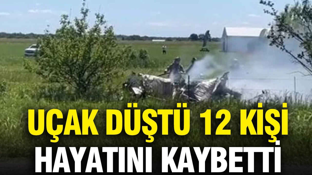 Uçak düştü: 12 kişi hayatını kaybetti: ABD'de feci kaza