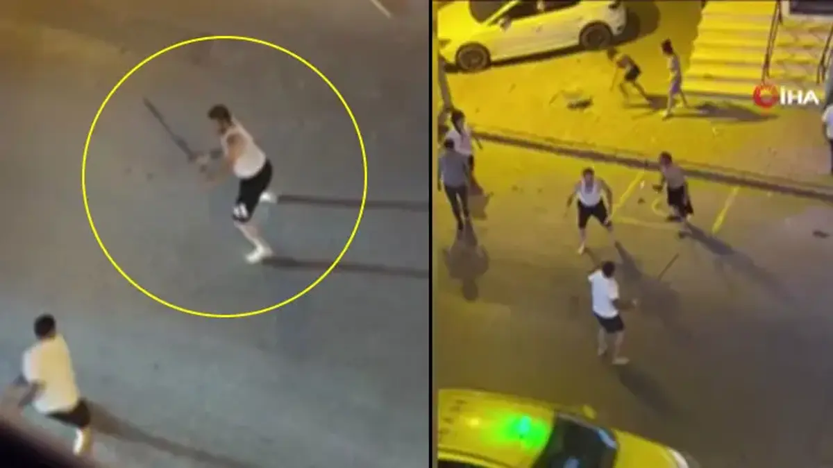 Tek kelimeyle DEHŞET! Esenyurt'ta sokakta kılıçlar çekildi