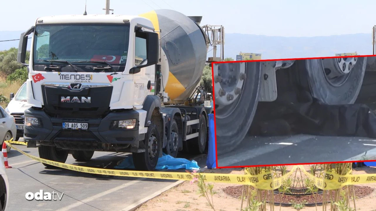 Aydın'da feci kaza... Karşıya geçmek isterken beton mikserinin altında kaldı
