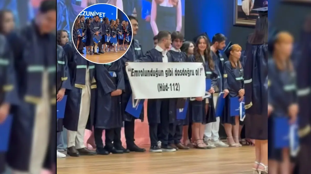 Yeditepe Üniversitesi'nde skandal mezuniyet: Ayetin önünü kapattılar