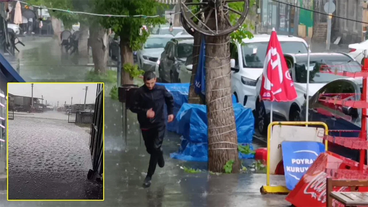 Kars’ta dolu yağışı vatandaşları zor durumda bıraktı