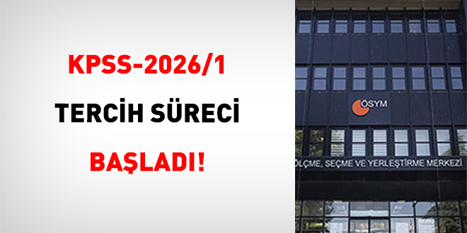 KPSS-2026/1 tercih süreci başladı!