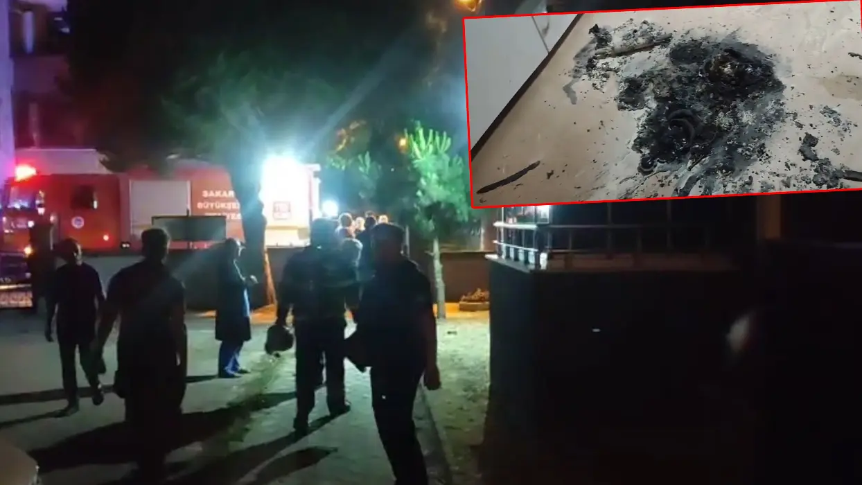 Sitede panik anları: Apartman boşluğundaki bebek arabalarını ateşe verdi