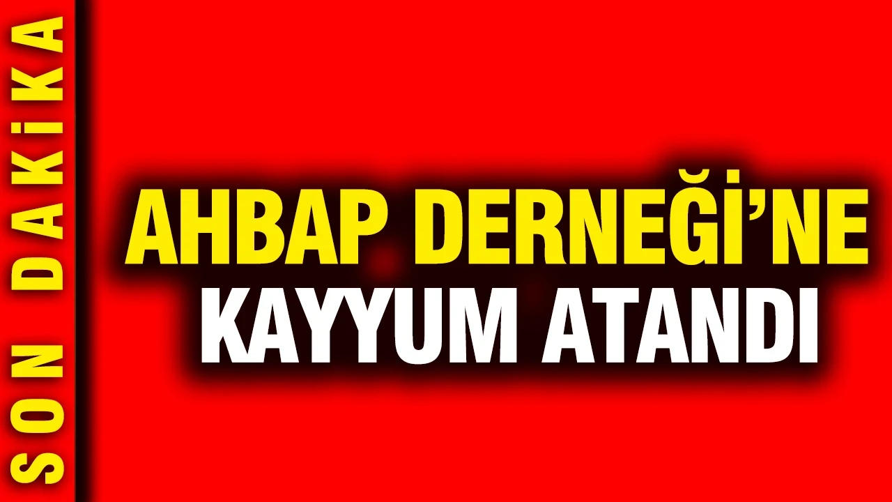 Ahbap Derneği'ne kayyum atandı