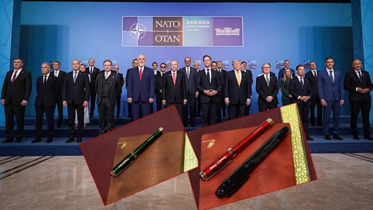 NATO Zirvesi'nde her lidere özel hediye: İşte o kalem ve defterler