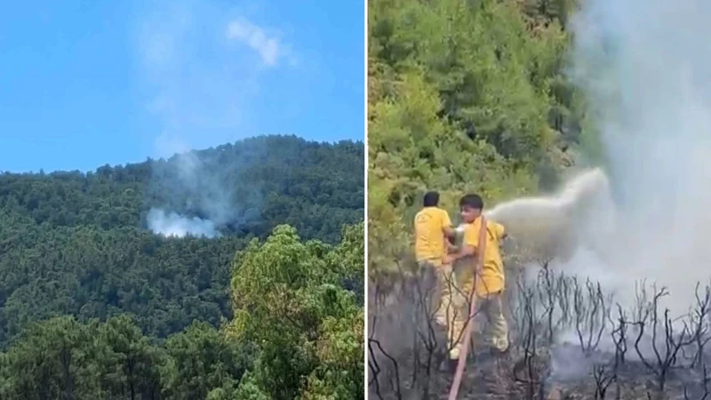 Muğla’da iki noktada orman yangını: Biri söndü diğeri sürüyor