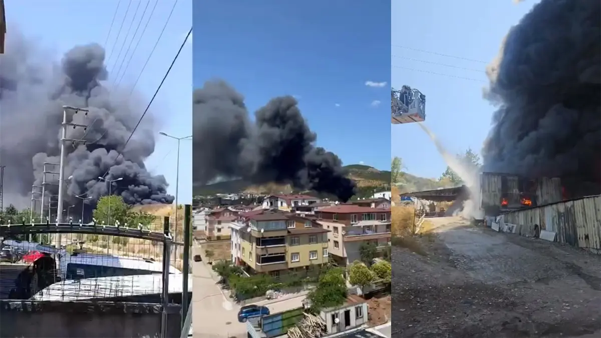 Kocaeli'de dumanlar yükseliyor! Fabrikada yangın paniği