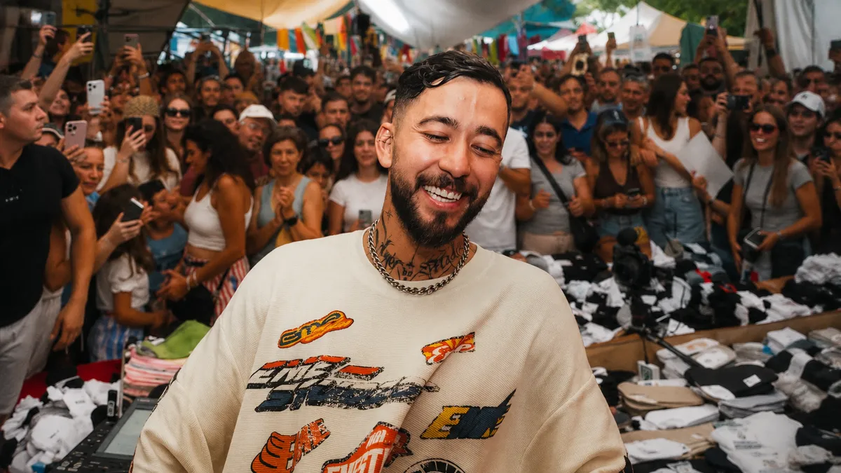 DJ Mahmut Orhan Alaçatı semt pazarını konser alanına çevirdi