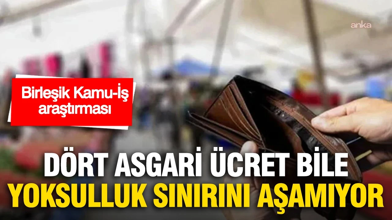 Araştırma ortaya koydu: Dört asgari ücret bile yoksulluk sınırını aşamıyor