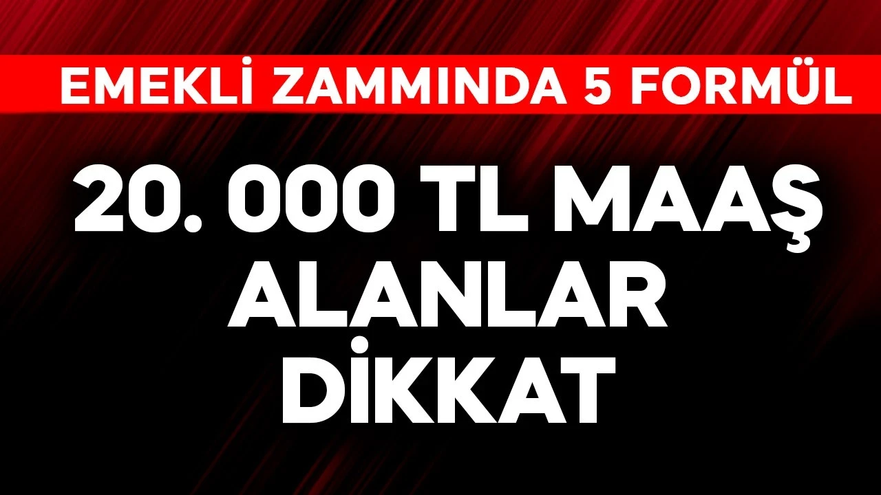 20.000 TL maaş alanlar dikkat! Emekli zammında 5 formül ortaya çıktı