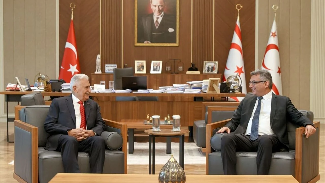 KTC Cumhurbaşkanı Erhürman, Binali Yıldırım ve heyetini ağırladı