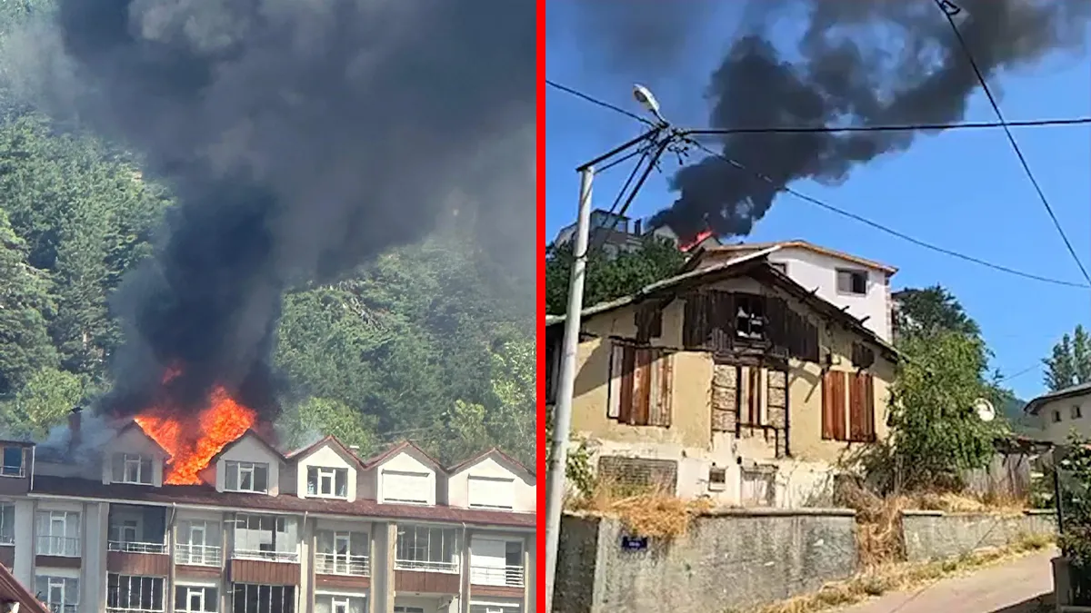 Bolu’da korkutan yangın! Alevler binanın çatısını sardı: Ekipler peş peşe geldi!
