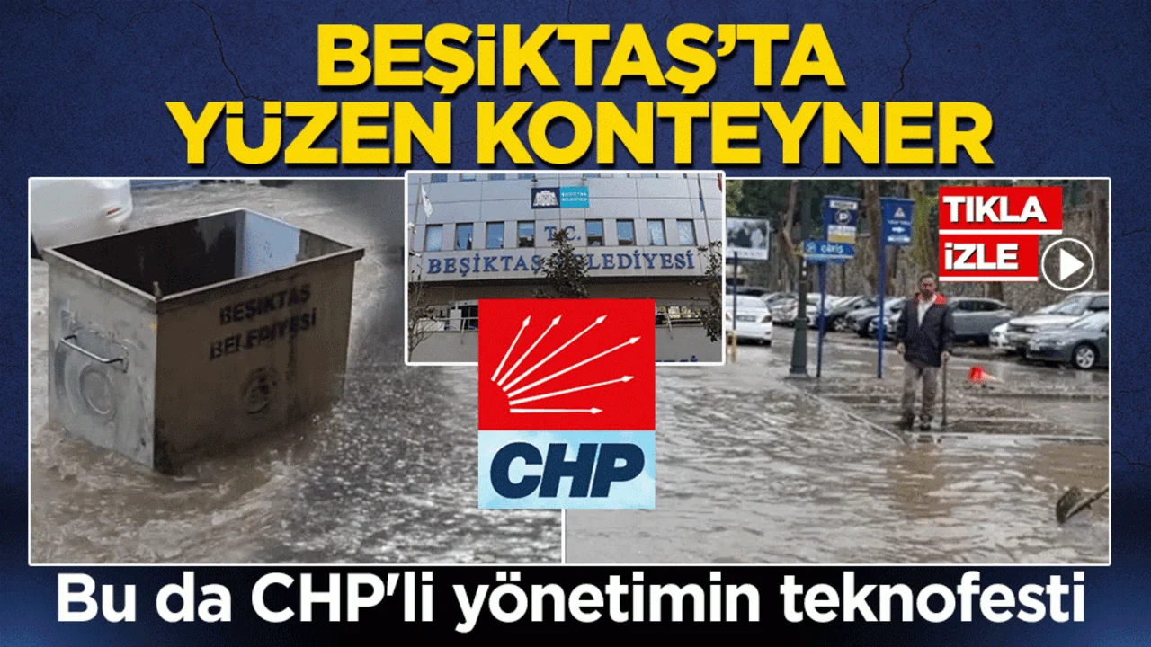 Bu da CHP'li yönetimin teknofesti: Beşiktaş'ta yüzen konteyner