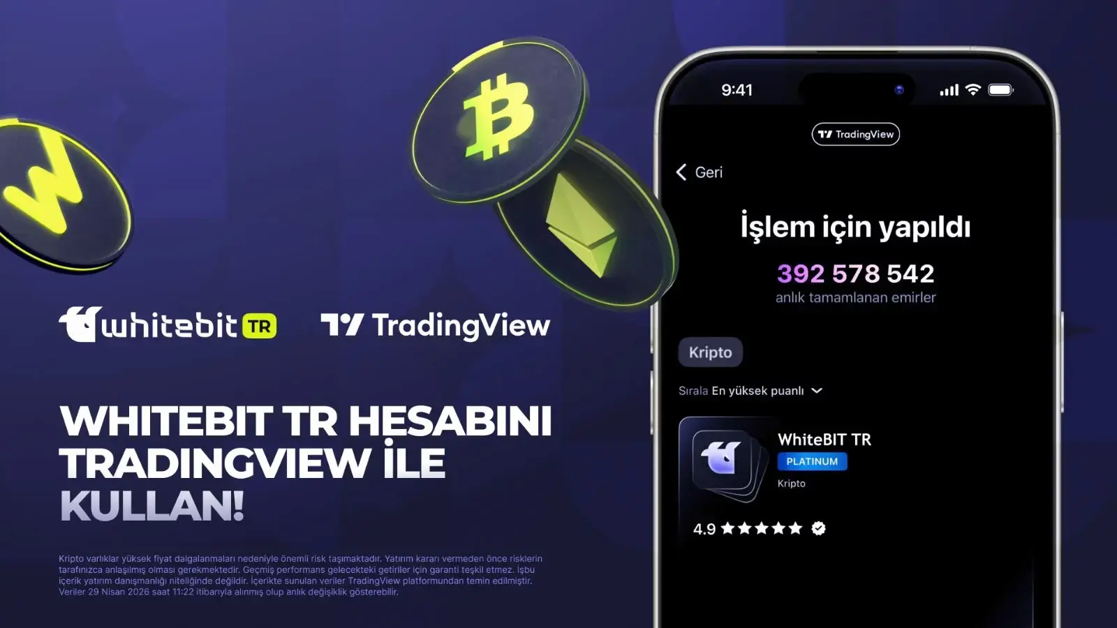 WhiteBIT TR, TradingView entegrasyonunu duyurdu
