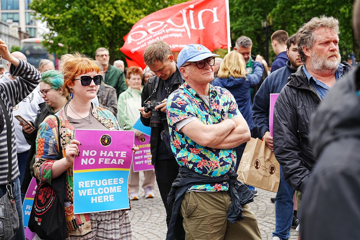 Albüm: Kuzey İrlanda'nın Başkenti Belfast'ta Irkçılık Karşıtı Protesto