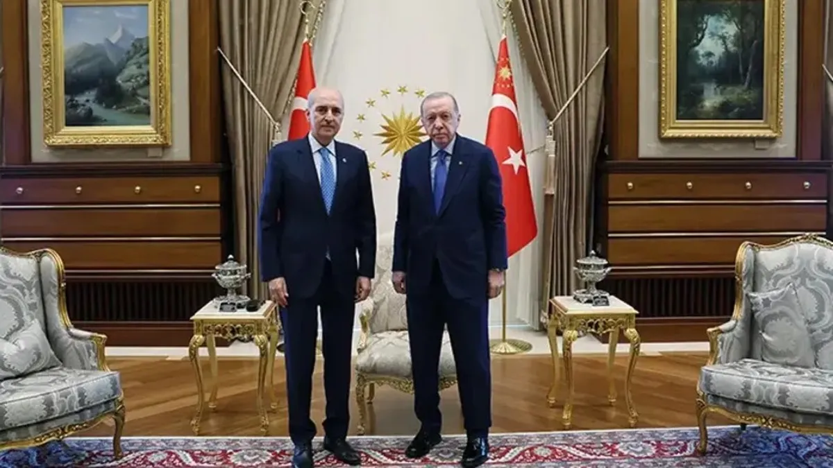 Başkan Erdoğan, TBMM Başkanı Numan Kurtulmuş'u kabul etti