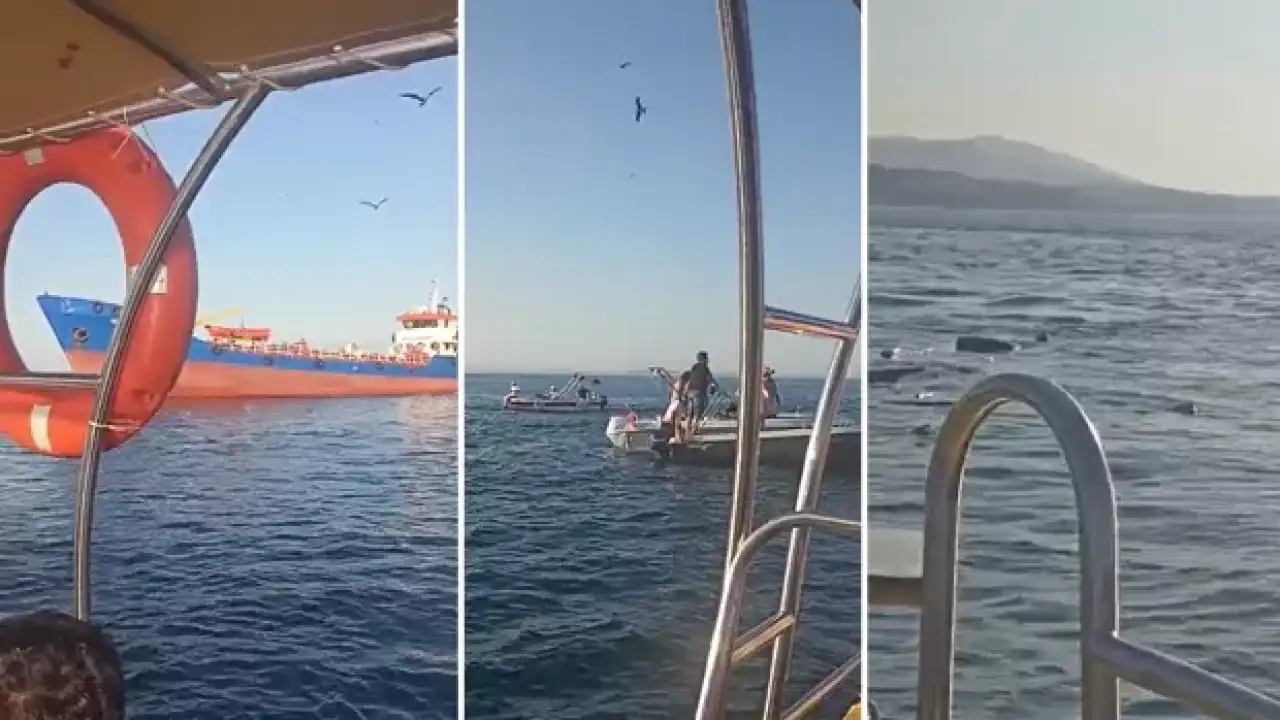 Yalova açıklarında tankerle çarpışan tekne battı