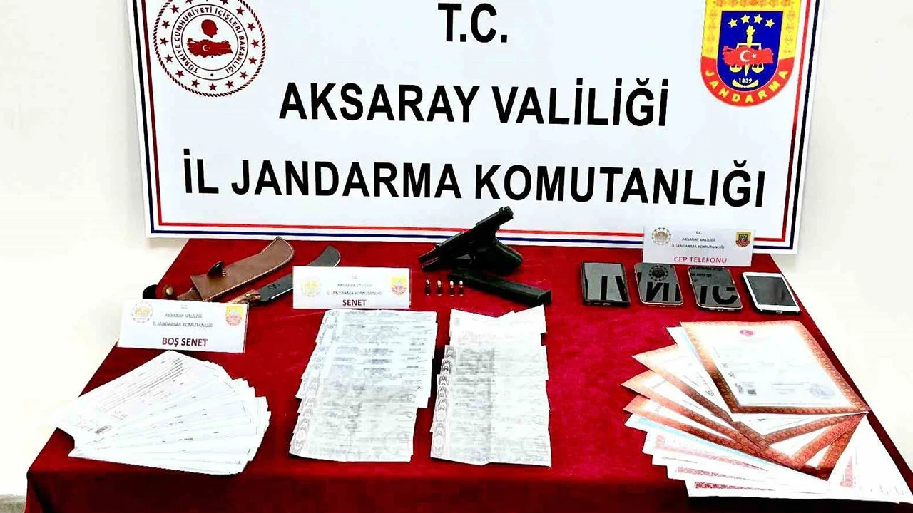 Aksaray’da tefecilik operasyonu: 11 milyon 500 bin liralık senet