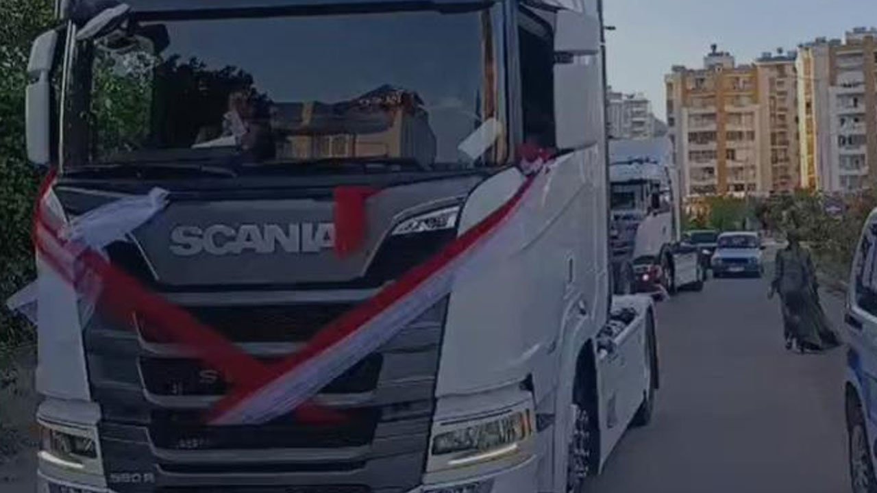 Düğün konvoyunda korna şovunun faturası ağır oldu! Kamyonculara ceza yağdı