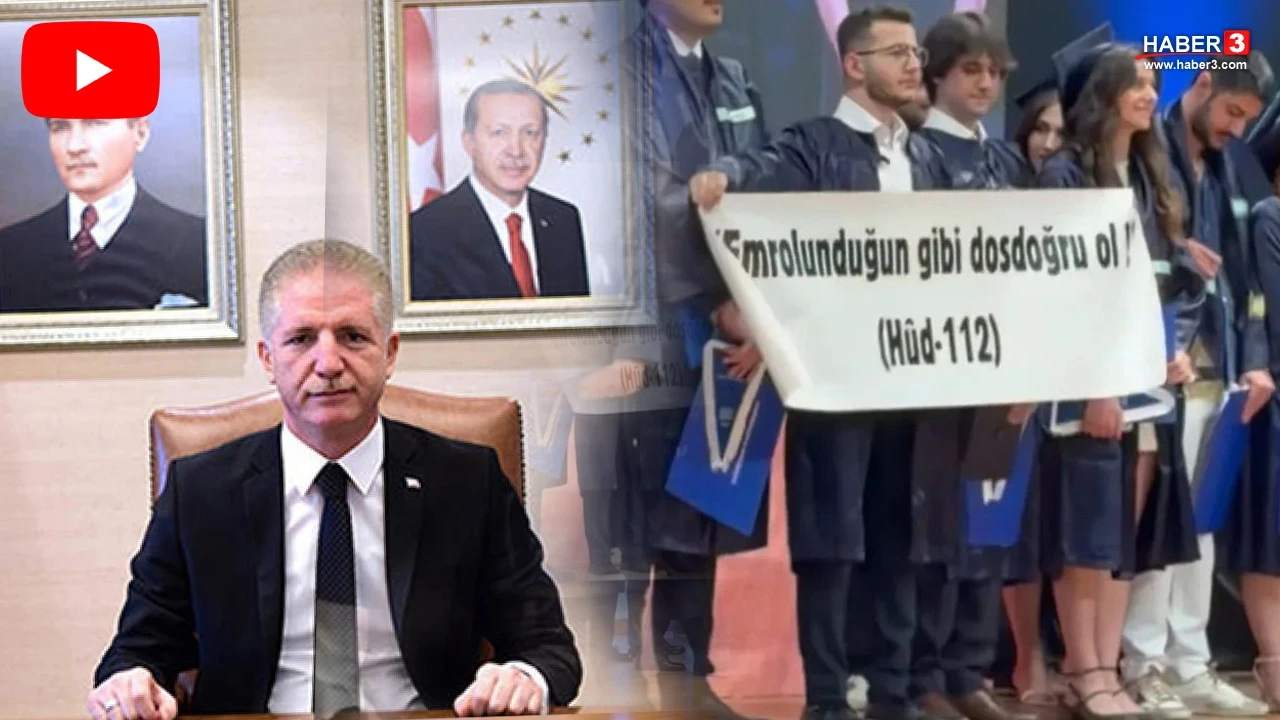 Yeditepe Üniversitesi mezuniyetindeki ayetli pankart' krizinde İstanbul Valisi'nden çok sert tepki