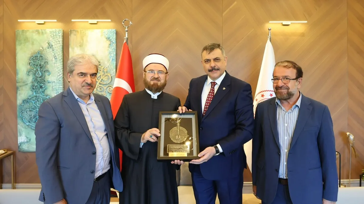 Bakan Çiftçi, Dünya Müslüman Alimler Birliği Başkanı Karadaği ile görüştü
