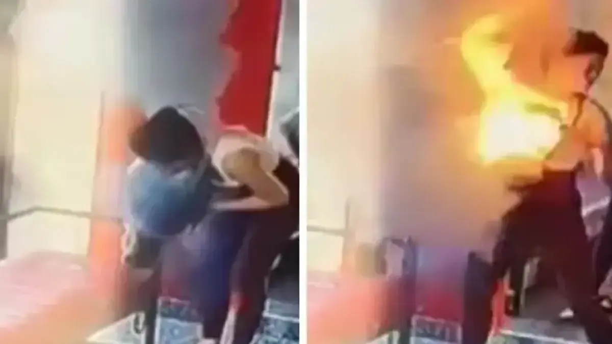 Çantasındaki şarj cihazı bomba gibi patladı! Saniyeler içinde alevler içinde kaldı